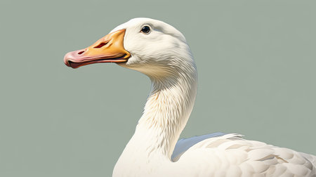 grey color paper to paper drawing of hyper-realistic animal illustrations digitally enhanced. duckcore style with white and beige tones. realistic animal portraits and flat illustrations inspired by dutch marine scenes. ai generatedの素材