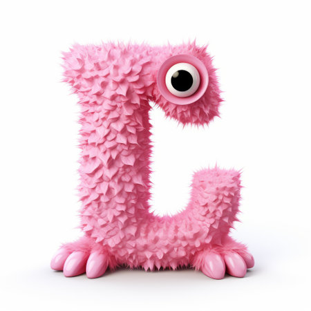 pink monster letter c with spiky mounds and disfigured forms, captured in the junglepunk style using sony fe 12-24mm f28 gm lens. the image is created using zbrush and ue5, with photobashing techniques. keywords: cute monster, pink, letter c, spiky mounds, disfigured forms, junglepunk, sony fe 12-24mm f28 gm, zbrush, ue5, photobashing. ai generatedの素材