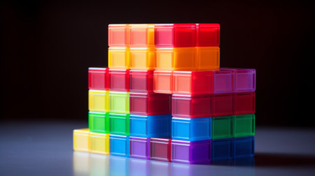 an insanely detailed and intricate building blocks isolated in a hyper maximalist and elegant composition. shot on a 25mm lens with ultra-realistic and intrincated details. the photo showcases dramatic lighting, soft lighting, and volumetric effects, creating a dynamic pose. with a depth of field and tilt blur, the image captures the viewer's attention with its super-detailed and ambient atmosphere. ai generatedの素材