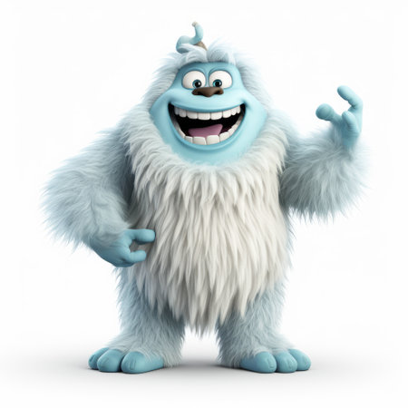 the acorn character is seen in this photo dressed in a stylish white suit, with a color palette reminiscent of light sky-blue and dark aquamarine. the image captures the intensity of the animal-inspired character, tooth wu, and even hints at the influence of mehl amundsen. the high-definition quality of the photo freezes the movement, while the acorn's loose gestures add a touch of whimsy. aiの素材