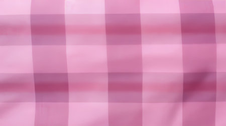 a pink plaid fabric with a small, overlapping design border. the fabric features a gradient color blend, giving it a contemporary candy-coated look. the matte photo finish enhances the monochromatic ink washes, creating a cranberrycore effect. the fabric has a shiny glossy appearance, adding to its overall appeal. ai generatedの素材