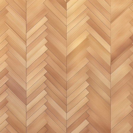 a high-definition jpg photo showcasing a wooden paneled floor texture with a natural tone. the photo is captured in the style of simplified compositions, featuring zigzags, bentwood, and flat brushwork. the texture exhibits multilayered dimensions and is characterized by accurate and detailed nature-based patterns. ai generatedの素材