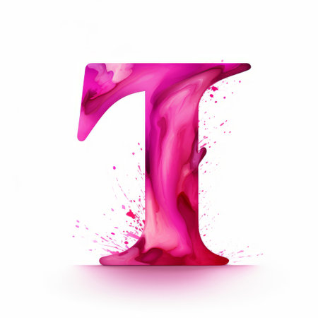 pink paint drip font in abstract illusionism style. the font appears to be poured, with a combination of dark magenta and light magenta colors. this is the first version of the font, showcasing innovative techniques in modern european ink painting. the design features enigmatic characters. ai generatedの素材