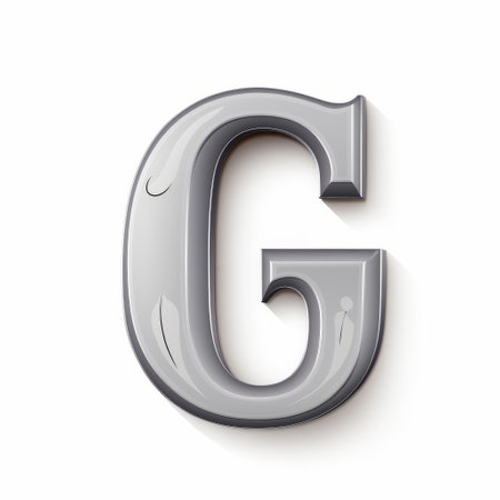 silver colored alphabet letters with shiny reflections, isolated on a white background. these cartoonish character design letters have an unapologetic grit and realistic detail. perfect for use on websites or in creative projects. the alphabet is inspired by the contax g1 camera and has a gray, goosepunk aesthetic. ai generatedの素材