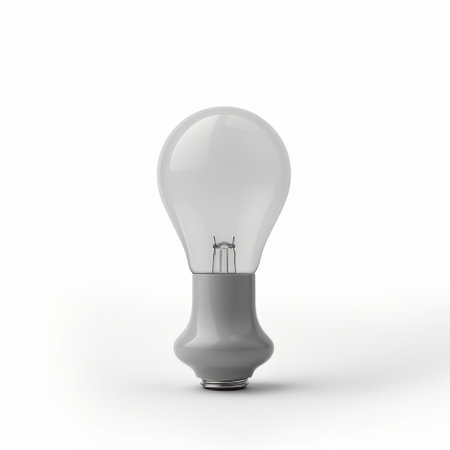 a minimal gray lamp shape, isolated on a white background. ai generatedの素材