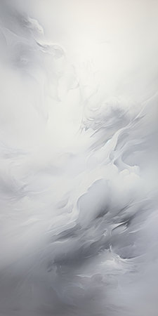 the photo showcases a paper with a background featuring grey waves and clouds. the style of the artwork is characterized by fluid blending forms, ethereal brushstrokes, and large-scale canvases. the use of digital art techniques results in subtle shades, fluid gestures, and realistic hyper-detail. ai generatedの素材