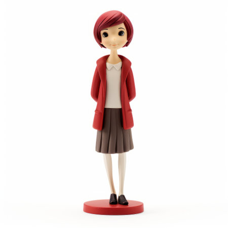bba figurines - a collection of doll figurines inspired by the style of ilya kuvshinov and maroon. these figurines showcase a mis-en-scene of dora carrington and cartoon characters, designed by talented women artists. each figure is beautifully crafted and isolated, allowing for a high-resolution viewing experience. ai generatedの素材