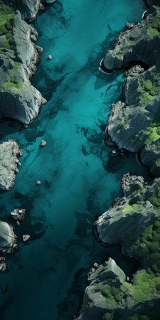 the archipelago wallpaper showcases a serene and introspective aesthetic with its dark green and light aquamarine hues. this captivating image, captured through webcam photography, features a stunning archipelago surrounded by archipelago water. the mountainous vistas and juxtaposed imagery create a visually captivating scene, reminiscent of the swiss style. the dominant colors of dark turquoise and light brown add depth and tranquility to this captivating wallpaper.の素材
