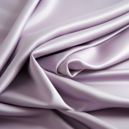 purple silk tulle cloth with folds, resembling liquid metal. soft pastel colors add to its allure. inspired by the realistic attention to detail of artist serge marshennikov and the elaborate drapery of charles rennie mackintosh. this eye-catching fabric is a testament to exquisite craftsmanship. ai generatedの素材