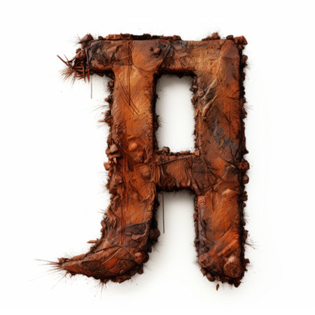 a wooden letter "a" with a feather, showcasing a post-apocalyptic ruins theme. the image features texture-rich layers and realistic depictions of the human form. it embodies elements of jcore and junglepunk, with rusty debris adding to the overall aesthetic. the letter is made of rubber, adding a unique touch to the composition. ai generatedの素材