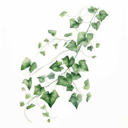 ivy illustration on a white background, featuring aquarellist art of tonga. the ceramic-inspired design showcases emerald and brown hues, creating a visually stunning backdrop. this high-resolution image is free of watermarks and includes text elements. with a resolution of 300 dpi, it is perfect for printing. the typography and shapes are well-defined and do not blend together. there is no text within the picture, andの素材