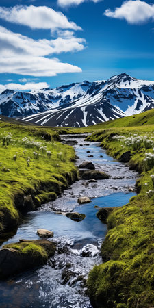 aerial view of a frozen oasis in iceland, surrounded by the tafjord road and the majestic kongur tagh mountain. the denali snowy hill adds to the picturesque scenery. this animated gif captures the beauty of nature through the lens of a tamron 18-270mm f/3.5-6.3 di ii vc pzd and a 24mm f/2.8 di iii osd m1:2 lens. the minimalist typography and handwritten letters give itの素材