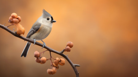 a small gray bird sits on vibrant green leaves, creating a striking contrast. the photograph captures the essence of light navy and amber tones, showcasing intricate details. the composition evokes a sense of midwest gothic aesthetics, with a blend of light silver and light red hues. the bird's presence is both bold and graceful, embodying a unique blend of chinapunk influences. ai generatedの素材