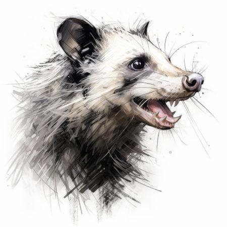 a digital illustration painting featuring aggressive brushstroke-intensive portraits of animals. this artwork, inspired by the style of florian nicolle, showcases realistic and detailed rendering. the use of teethcore elements adds a unique touch to the composition. the painting combines the beauty of ivory with the modernity of rtx technology. ai generatedの素材