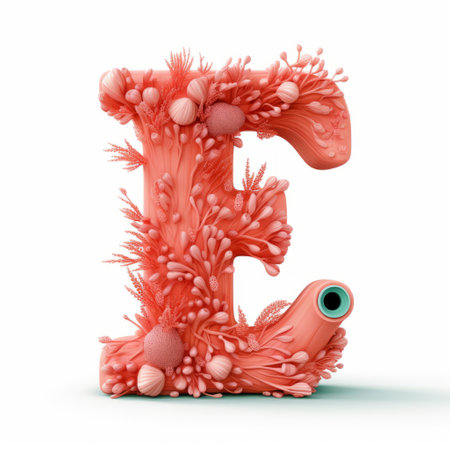 3d printed polygons form the letter e, surrounded by vibrant coral, fish, and iridescent elements. this artwork, inspired by the styles of matthias haker, emil melmoth, and jeff soto, showcases organic formations rendered in cinema4d. captured with a canon eos 5d mark iv, this eye-catching piece is adorned with tags that enhance its visual appeal. ai generatedの素材