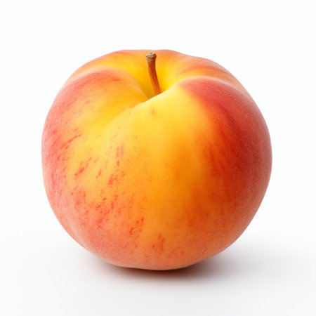 a high-definition photograph clipart vector image featuring a hyper-realistic small piece cut out, displayed against a plain white background. the intricate details of the image are captured with a 35mm lens, resulting in an ultra hd quality of 8k resolution. the small piece is positioned next to a larger peaches, creating a visually appealing composition. ai generatedの素材