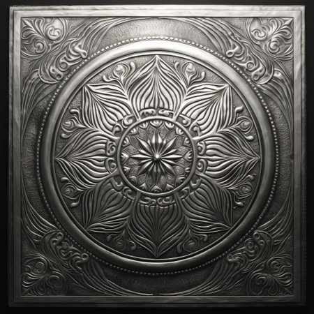 pure silver textured picture with irregular faint patterns - high center size. keywords: pure silver, textured picture, irregular patterns, faint patterns, high size. ai generatedの素材