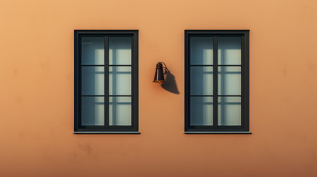 a photo of a minimalist and simple art piece featuring a belgian dubbel beer, beautifully displayed near a window. the artwork showcases the elegance and simplicity of the beer, while the natural light from the window adds a touch of warmth and ambiance. ai generatedの素材