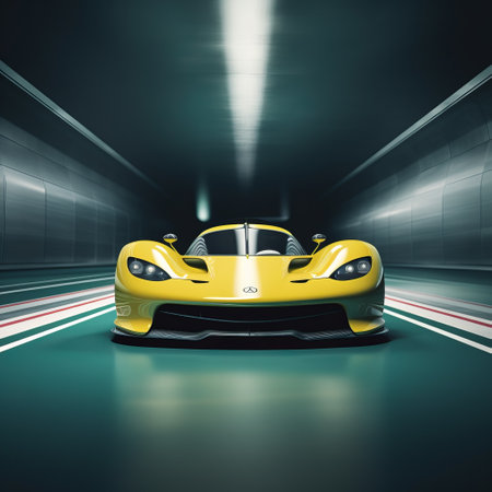 racing car on solid color background, captured with a hasselblad camera. iso 100, professional color grading, soft shadows, clean sharp focus, high-end retouching. award-winning, advertising and commercial photography. epic shooting with sharp details and wide angle. realistic render achieved through vray render. stunning 8k resolution. ai generatedの素材