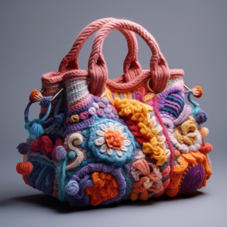 a wool bag made from high-quality fibers, perfect for adding a touch of warmth and style to any outfit. this versatile accessory is designed to hold all your essentials while keeping them safe and secure. with its durable construction and trendy design, this wool bag is a must-have for fashion-forward individuals who appreciate both functionality and fashion. ai generatedの素材