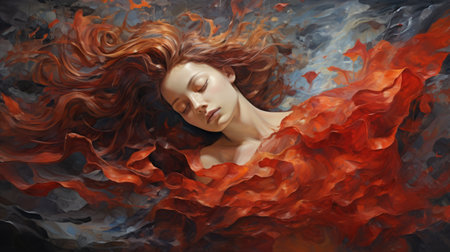 an oil painting showcasing a textured impasto technique, with thick layers of paint creating a three-dimensional effect. the artwork captures the vibrant colors and rich textures, bringing life to the subject. this stunning piece of art is a testament to the artist's skill and creativity, making it a captivating addition to any art collection. ai generatedの素材