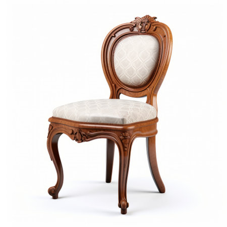 dining chair isolated on white background, high-resolution and high-quality image perfect for interior design, furniture, home decor, and product photography projects. this versatile chair can complement various styles and themes, making it an ideal choice for modern, contemporary, or classic spaces. ai generatedの素材