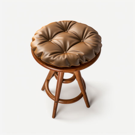 bar stools cushions are featured in this photo, displayed against a clean white and transparent background in high definition. the simple and elegant design of the cushions makes them a versatile addition to any barstool, offering both comfort and style. ai generatedの素材