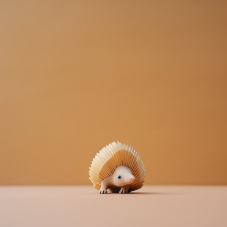 this minimalist photograph features a cute armadillo blending beautifully with japanese minimalism. the image is captured in stunning 32k resolution, highlighting the simplicity and elegance of the armadillo's design within the minimalist aesthetic. ai generatedの素材