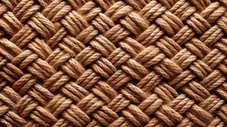 close-up of a rope with a detailed crosshatching style, showcasing light bronze tones and the natural fibers. the image captivates with its strong contrast and multilayered dimensions, while the eye-catching detail adds a lively and energetic touch. ai generatedの素材
