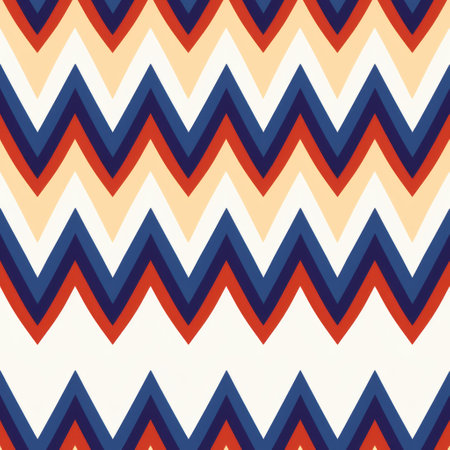 this photo features a chevron ikat pattern, showcasing symmetrical and evenly spaced designs. the high-resolution image beautifully captures the intricate details of the pattern. perfect for those seeking a visually striking and well-defined design. ai generatedの素材