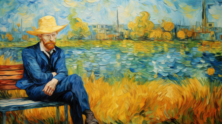 van gogh's portrayal of memories and nostalgia in the painting "memories of brabant" captures the essence of his artistic journey. the serene image reflects his deep connection to the dutch countryside and his emotional ties to his homeland. the vibrant colors and swirling brushstrokes evoke a sense of longing and introspection. ai generatedの素材
