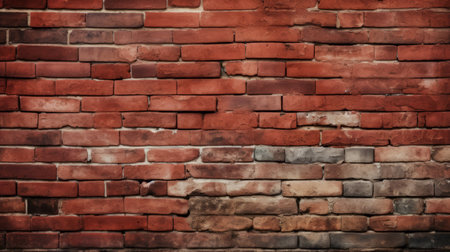 a set of brick walls with dirt, featuring light red and dark brown hues, bold lines, vivid colors, and a soft-edged, anthropological style. the image showcases a technique that creates a cold and detached atmosphere, enhanced by the presence of dark red and light gray tones and a soft-focus effect. ai generatedの素材