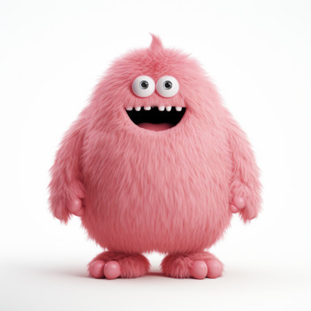 a minimalist monster is showcased in full body on a white isolated background. this simple yet striking image captures the essence of a monster in a sleek and modern design. suitable for various design projects, the monster adds a touch of whimsy to any setting. ai generatedの素材