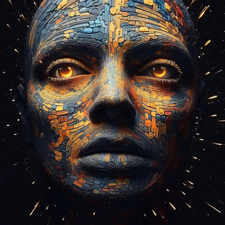 an abstract pointillism artwork with a cinematic vibe and intricate detailing, influenced by unsplash and national geographic aesthetics. this high-definition (16k) image features a white backdrop. leveraging a.i. technology enhances the visual appeal, emphasizing the fusion of styles and creating a captivating digital masterpiece. ai generatedの素材