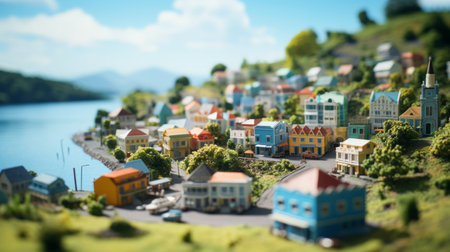 st. croix, smooth rubber material, studio ghibli style, tilt shift photography effect, ambient occlusion, bright baby cyan background. ai generatedの素材