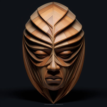 curvilinear trigintagon photography featuring a geometric shape resembling a face. abstract art with thirty curved sides arranged in a pattern resembling facial features. geometric design with a unique twist, forming a face-like structure through intricate lines and angles. geometric photography showcasing a creative interpretation of facial features using a curvilinear trigintagon. ai generatedの素材