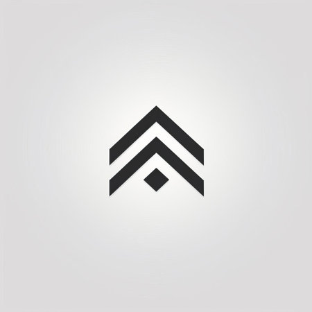 black and gray chevrons create a striking contrast on a minimalist logo-style design. the chevrons, reminiscent of farm security administration aesthetics, add a touch of personal iconography and precisionist symmetry to the overall composition. this photo captures the essence of minimalistic design with its clean lines and monochromatic color scheme. ai generatedの素材