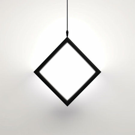 this photograph showcases a lamp with a unique rhombus-shaped design, featuring clean lines and a minimalist aesthetic. the lamp is captured on a crisp white background, allowing it to stand out and showcase its modern style. ideal for modern home decor or office spaces seeking a sleek and sophisticated look. ai generatedの素材