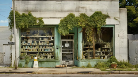 "immerse in this 44mp photo of an abandoned pharmacy, filled with cobwebs and a beautiful, distressed environment. a national geographic-style documentary, it boasts a superrealistic image in uhd, evoking the unsettling imagery of brooke didonato's work. perfect for those seeking high-quality, realistic photos.", ai generatedの素材