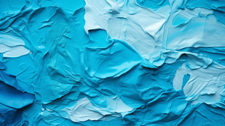 discover a vibrant art collage, dominated by shades of turquoise, featuring ripped pieces of viscose with frayed edges. a collection of sticky notes in various shades of turquoise adds depth and intrigue. the abstract background enhances the textured look of this unique composition. perfect for adding a pop of color and unique style to any space. ai generatedの素材