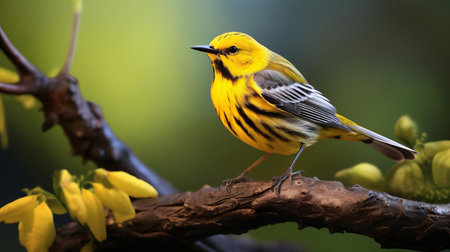 "discover the stunning warbler in this photo-realistic image, revealing its intricate details and vibrant colors. admire the delicate plumage, expressive eyes, and unique markings, showcasing the true beauty of this beloved songbird. perfect for nature enthusiasts and birdwatchers alike."

keywords: photo-realistic, image, warbler, details, vibrant colors, plumage, eyes, unique markings, nature, enthusiasts, birdwatchers. ai generatedの素材