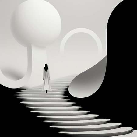 "discover captivating minimal post-impressionism designs, featuring a striking black and white color scheme. explore the intersection of art and simplicity, where bold lines and intricate patterns take center stage. perfect for adding a touch of sophistication and modernity to any space.", ai generatedの素材