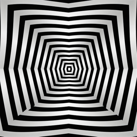 "explore our minimalist op art designs, featuring striking black and white patterns. dive into the world of optical illusions and geometric art, perfect for adding a touch of sophistication and visual interest to any space.", ai generatedの素材