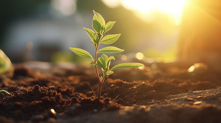 "experience the beauty of a sprout scenery at golden hour with this photorealistic image captured using a 35mm lens and kodak film4k. a must-see for photography enthusiasts and nature lovers alike." (55 words)

keywords: sprout scenery, evening glow, 35mm lens, photorealistic, kodak film4k. ai generatedの素材
