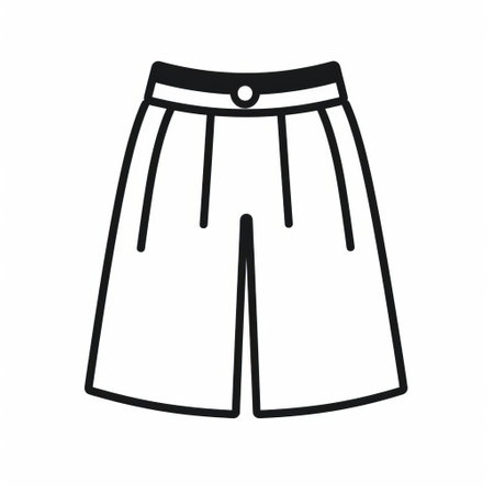 the shorts vector icon showcases the influence of the pont-aven school and minimalist textiles. with its linear elegance and inspiration from gabriele munter, this rubber-made icon embodies both feminine sensibilities and a touch of manapunk aesthetic. ai generatedの素材