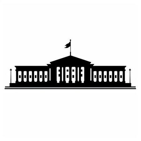 the legislative assembly building in the united states showcases a playful use of negative space, clean and sharp inking, and official art. this pigeoncore-inspired structure stands out with its animated gifs, white background, and post-minimalist design. ai generatedの素材