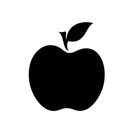 black and white isolated vector illustration of an apple icon, inspired by the style of paul catherall. the illustration has a resolution of 3840x2160 and showcases organic minimalism. it incorporates elements of feminist iconography, nature-inspired shapes, and draws inspiration from the works of nc wyeth. this image can be found on flickr. ai generatedの素材
