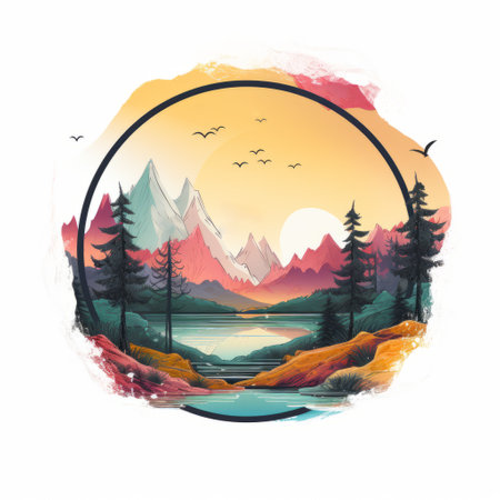 explore this captivating abstract illustration, where a distinct ring takes center stage in an otherwise minimalist landscape. surrounded by negative space, the off-center ring, on a crisp white background, captures the imagination. perfect for those seeking unique wall art or design elements, this piece embodies modern style and minimalism. ai generatedの素材