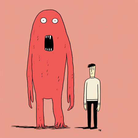 a group of people, in the style of alessandro gottardo, stand next to a red monster. the characters exhibit psychological depth, reminiscent of mike ploog's work, with an emphasis on emotion over realism. the image also showcases liam wong's exaggerated proportions, creating a visually striking composition. additionally, the animated gifs add a dynamic element to the overall scene. ai generatedの素材
