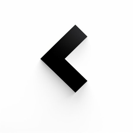 the black arrow, with a minimalist geometric precision, is positioned forward in this cinema4d-rendered image. its glossy finish enhances its rectilinear forms and flat surfaces, creating a striking visual contrast against the white background. this captivating photo can be found on flickr. ai generatedの素材